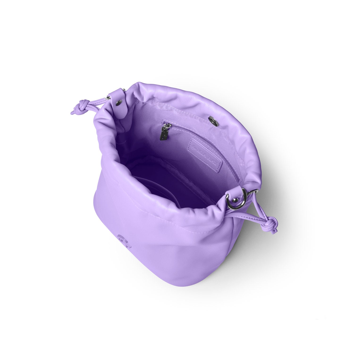 MINI DRAWSTRING BUCKET BAG - LAVENDER