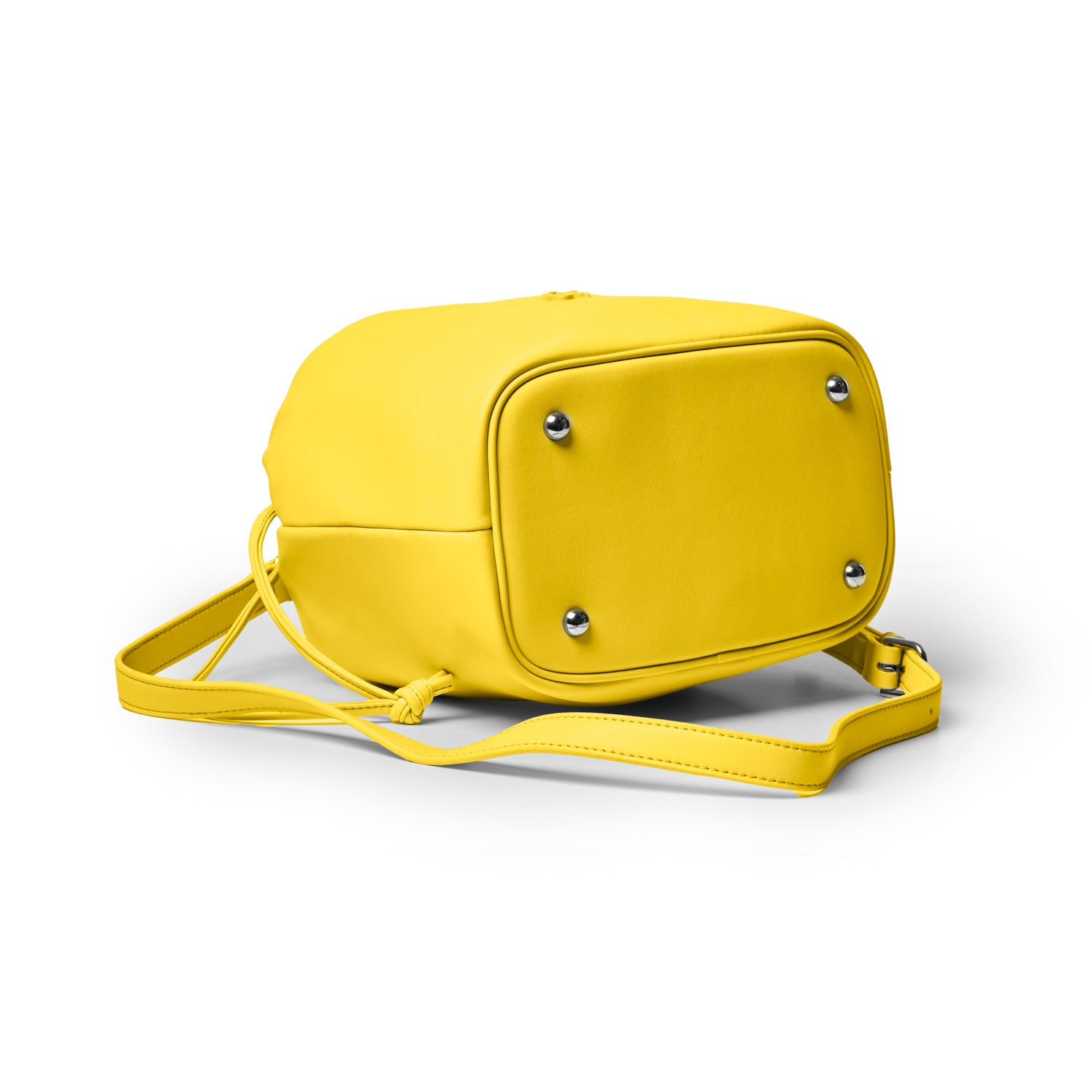 MEDIUM DRAWSTRING BUCKET BAG - YELLOW