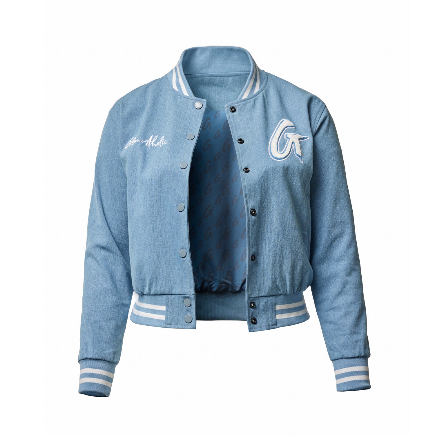 ESSENTIAL VARSITY JACKET DENIM