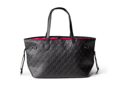 MONOGRAM GLAM TOTE MATTE BLACK X PINK