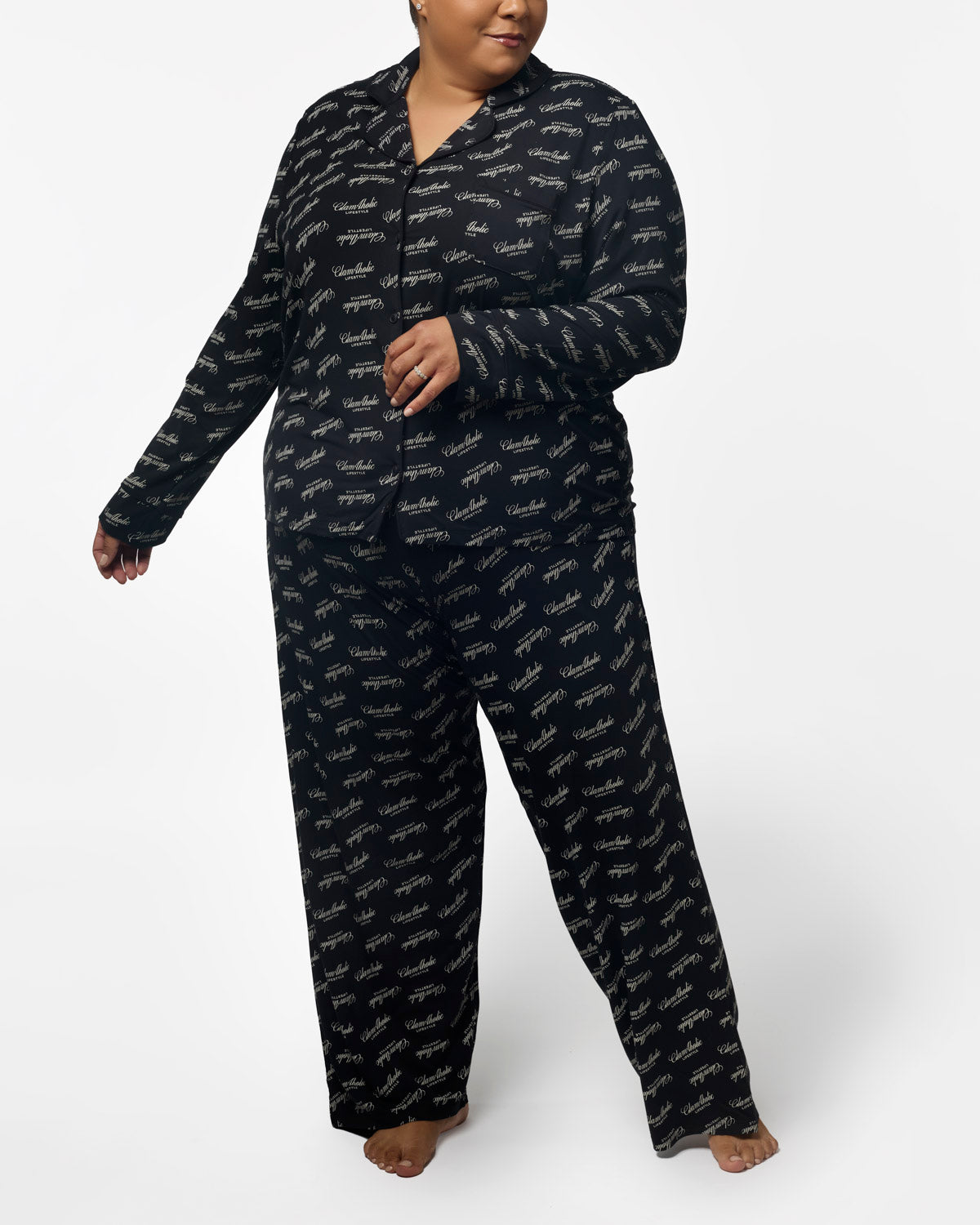 SIGNATURE LUXE PAJAMAS STANDARD - BLACK