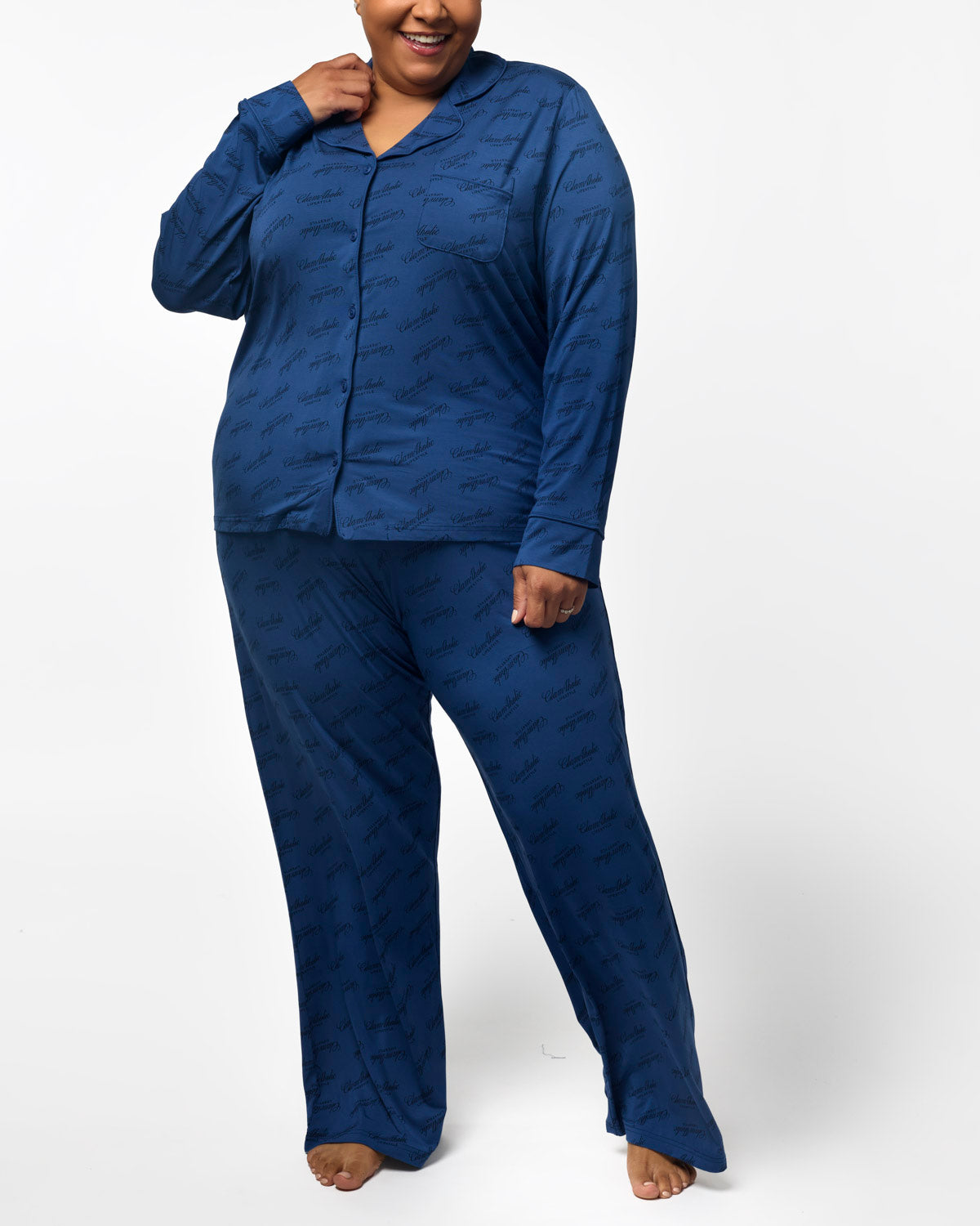 SIGNATURE LUXE PAJAMAS STANDARD - NAVY