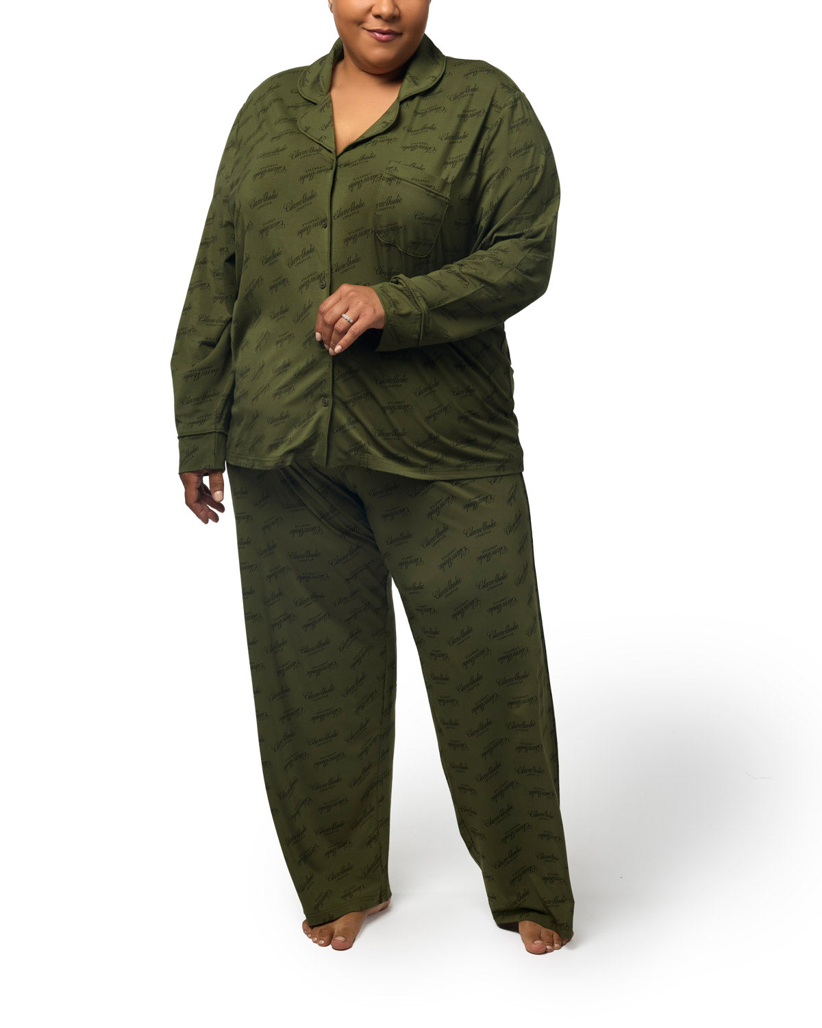 SIGNATURE LUXE PAJAMAS STANDARD - GREEN