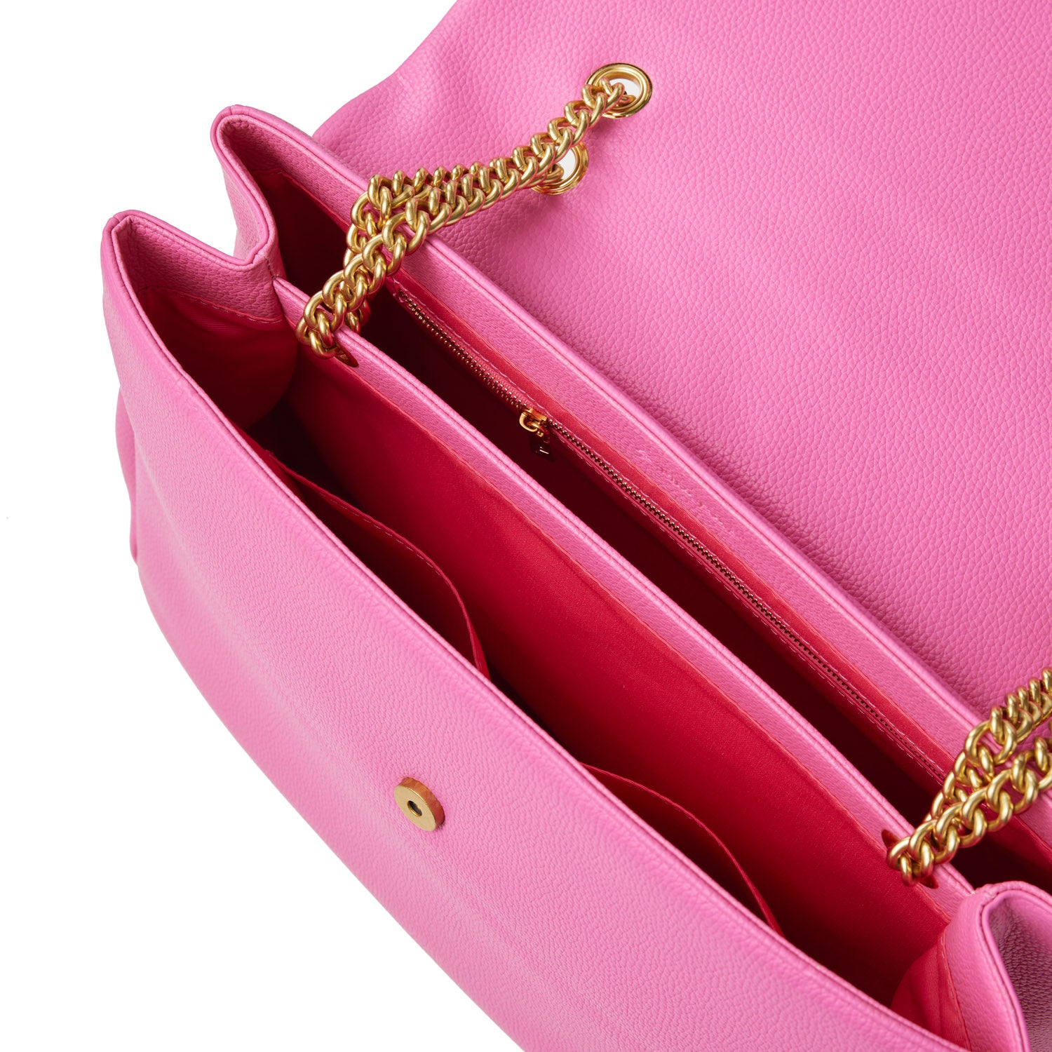 PEBBLE LARGE FLAP BAG HOT PINK