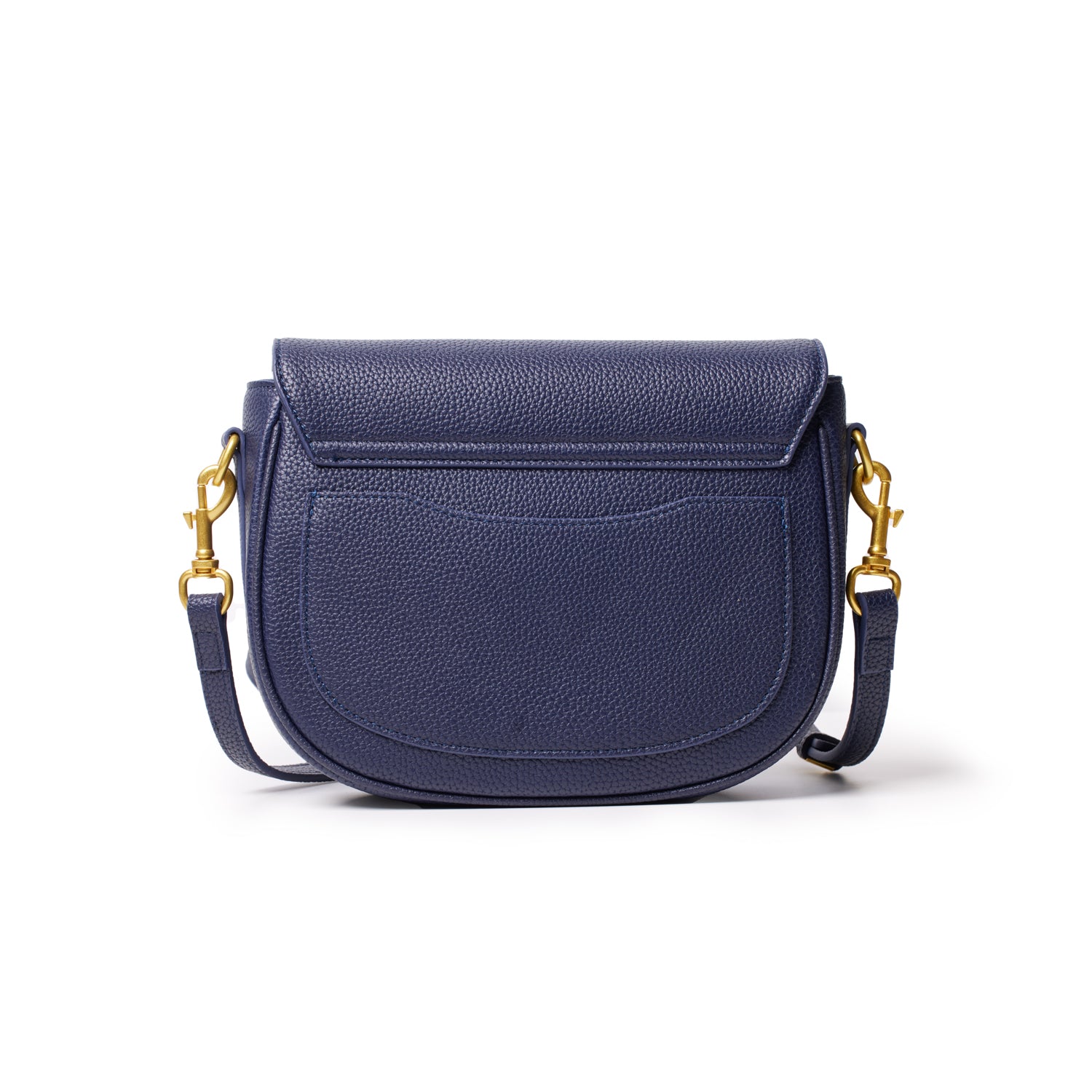 PEBBLE SHOULDER BAG NAVY MEDIUM