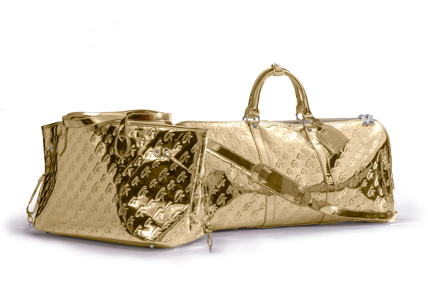 MONOGRAM TRAVEL SET - METALLIC GOLD