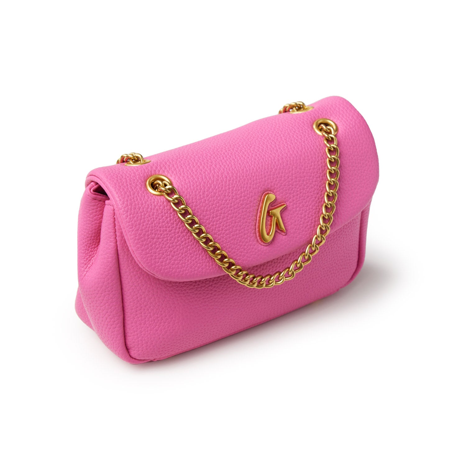 PEBBLE MINI FLAP BAG HOT PINK