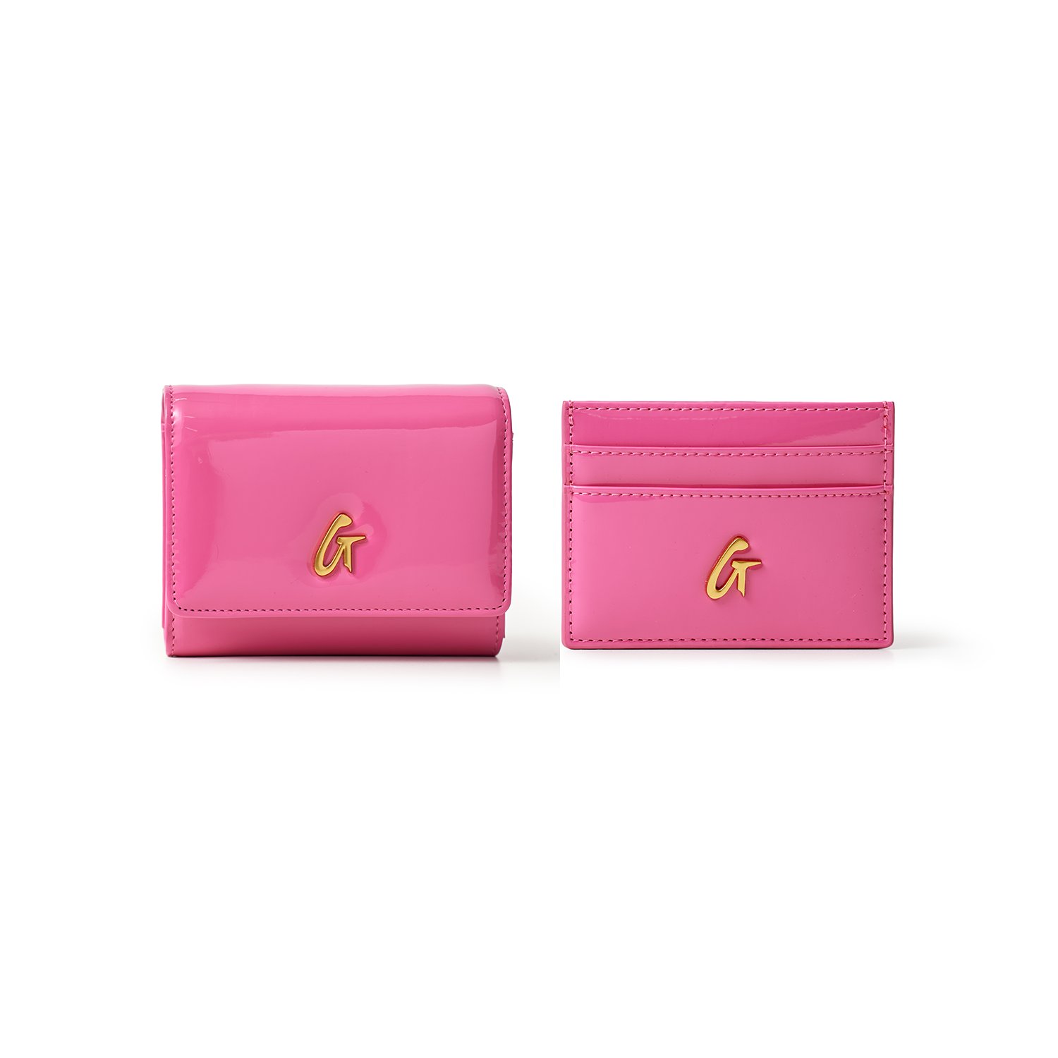 STANDARD GOLD COMPACT WOC CARDHOLDER BUNDLE - MIRROR HOT PINK