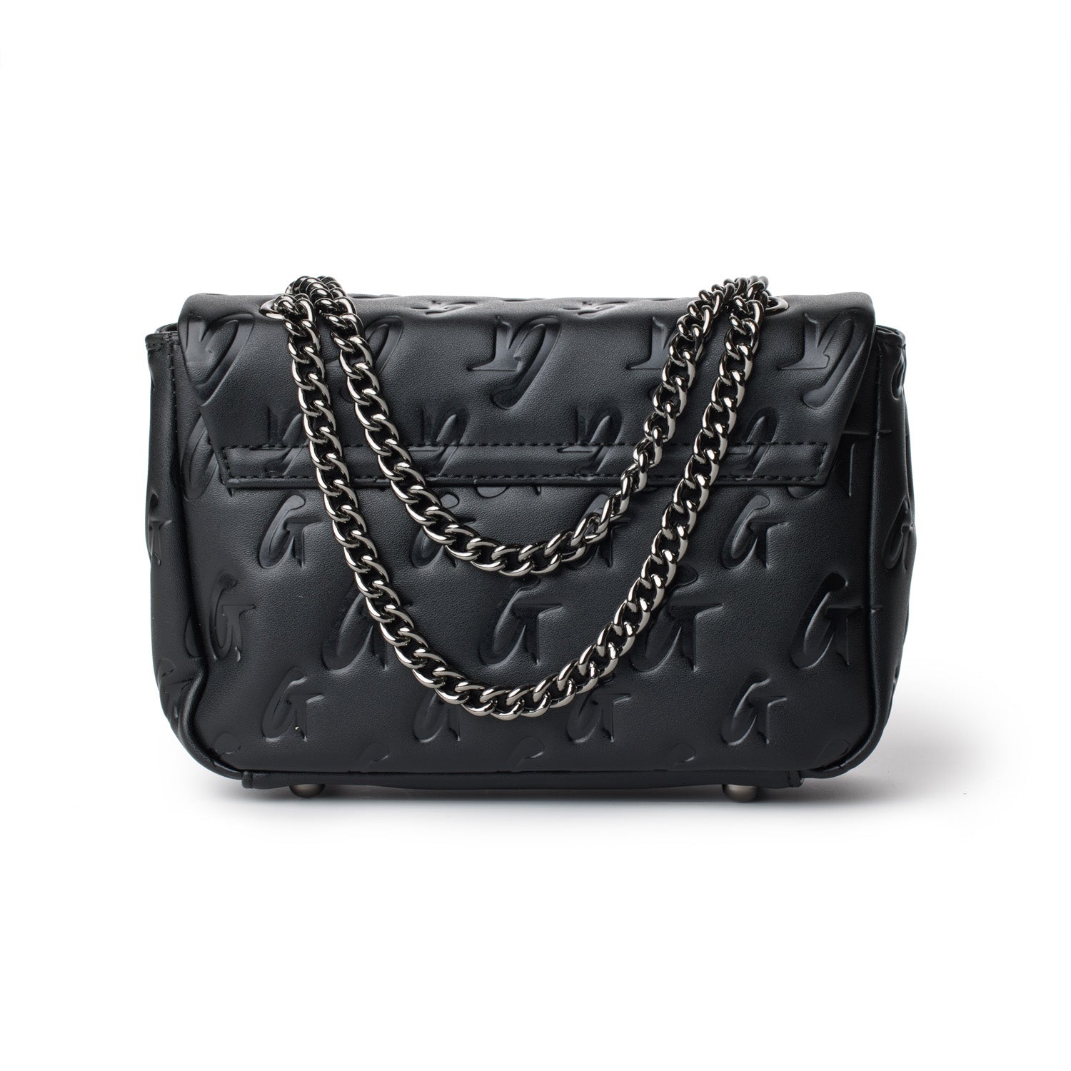 MINI MONOGRAM FLAP BAG - BLACK