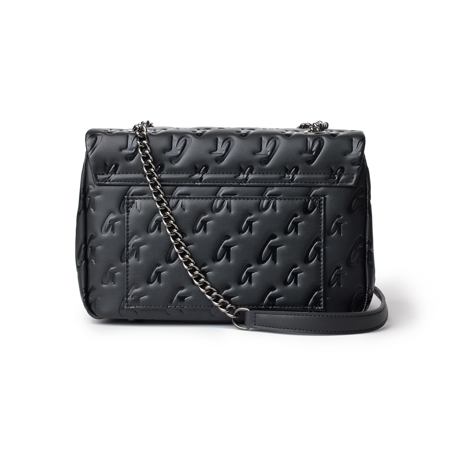 MEDIUM MONOGRAM FLAP BAG - BLACK