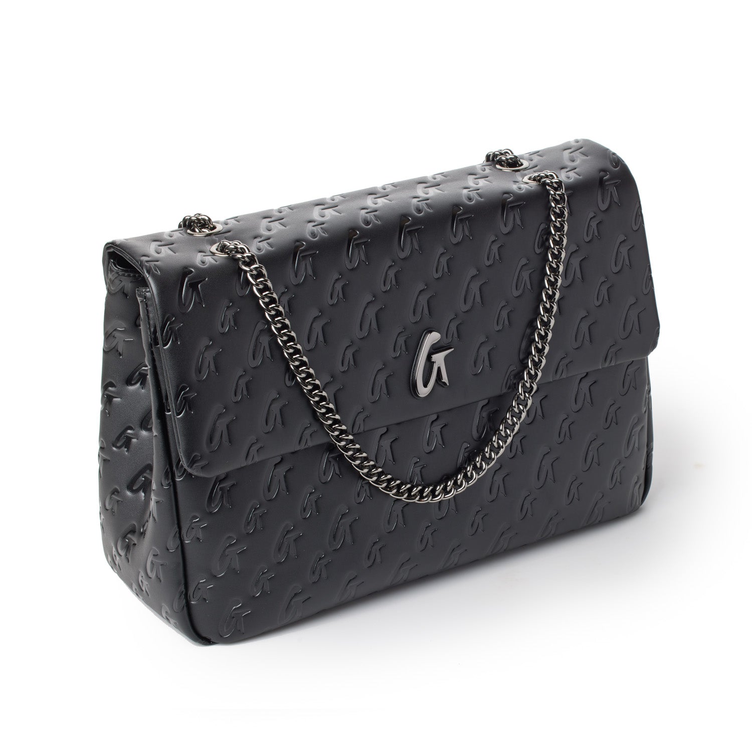 MONOGRAM LARGE CLASSIC FLAP BAG MATTE BLACK