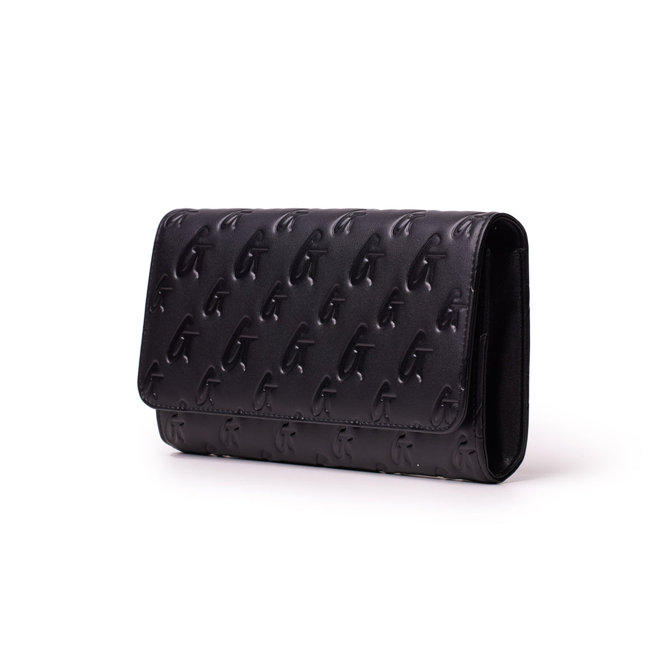 GLAMAHOLIC MONOGRAM TRAVEL WALLET MATTE BLACK