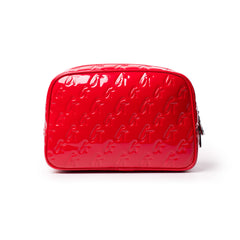 MONOGRAM SMALL COSMETIC TOILETRY BAG MIRROR RED