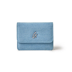 DENIM MINI WALLET ON CHAIN-SILVER