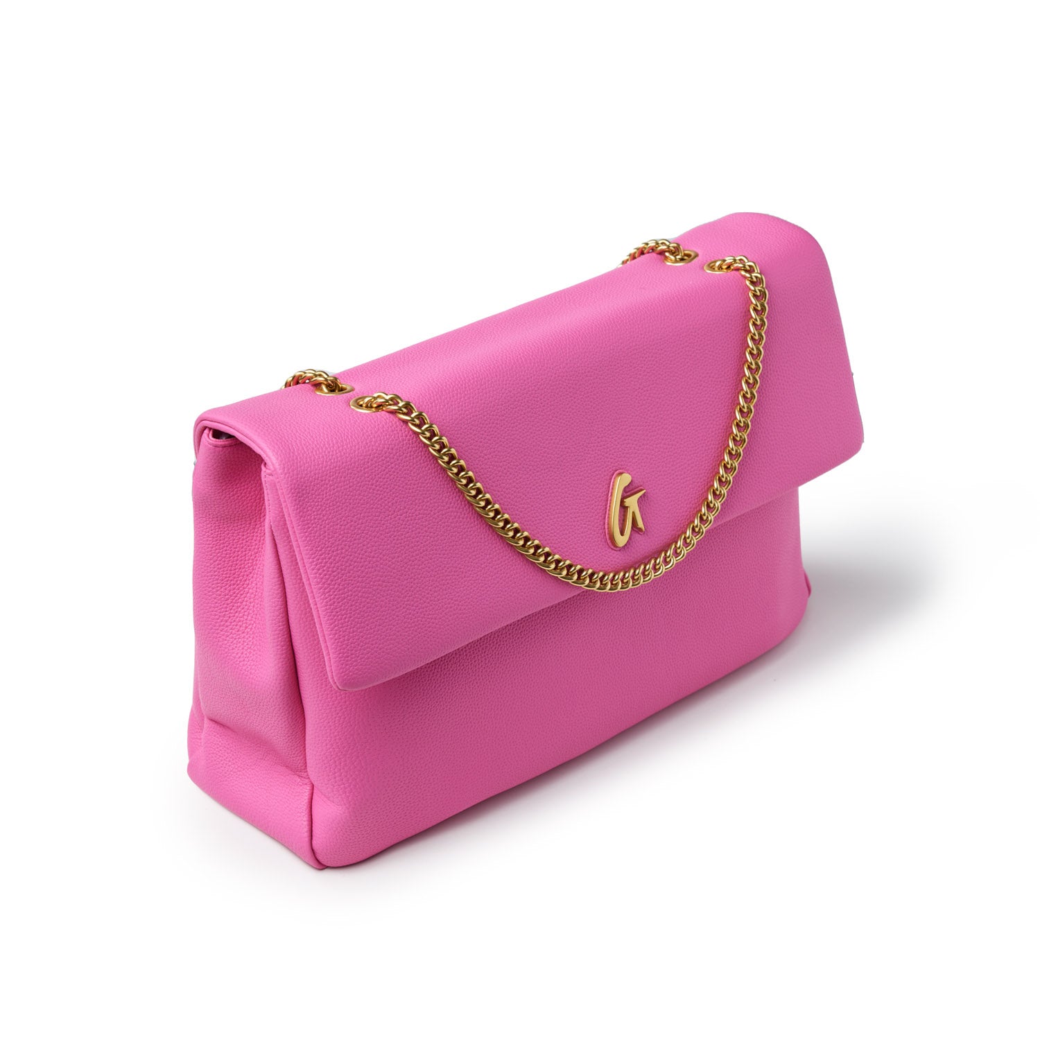 PEBBLE XL FLAP BAG HOT PINK