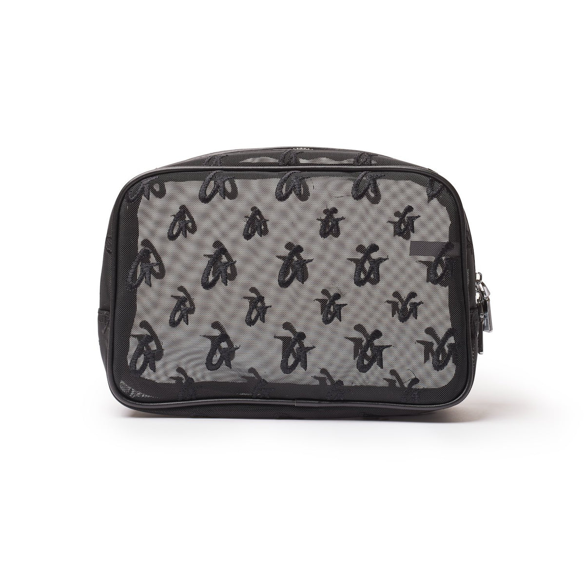 MESH MONOGRAM TOILETRY SET - BLACK