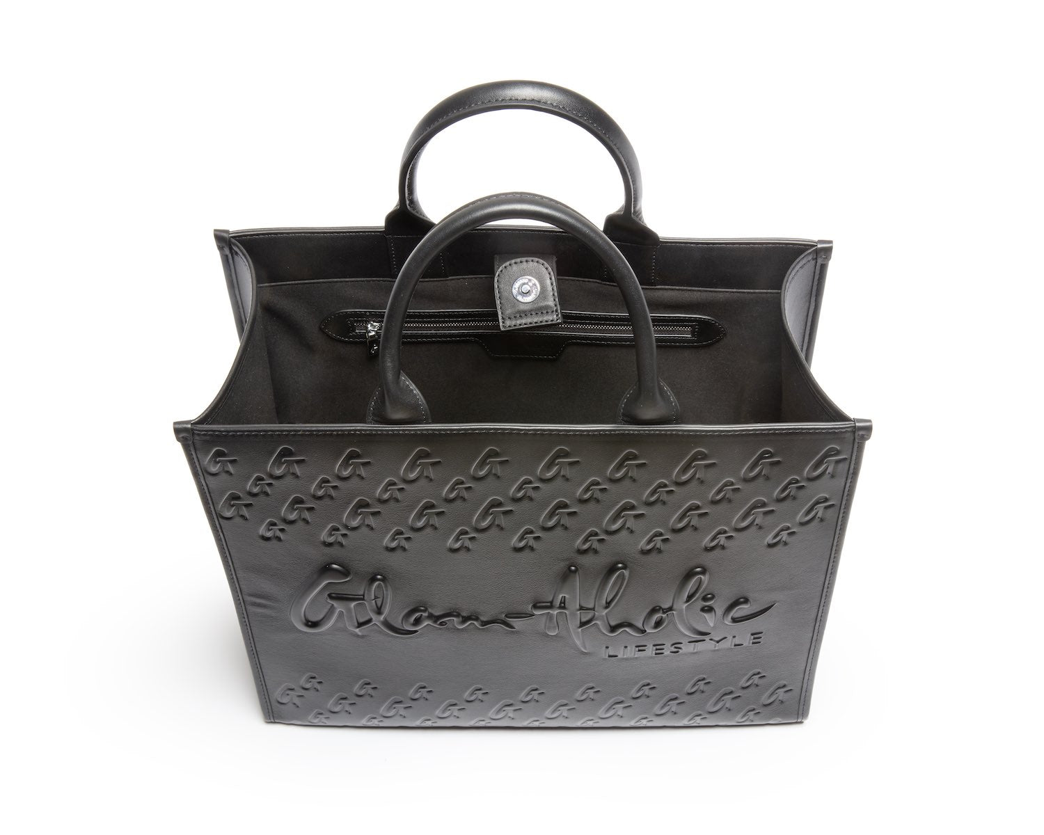 MONOGRAM LUXE TOTE - BLACK