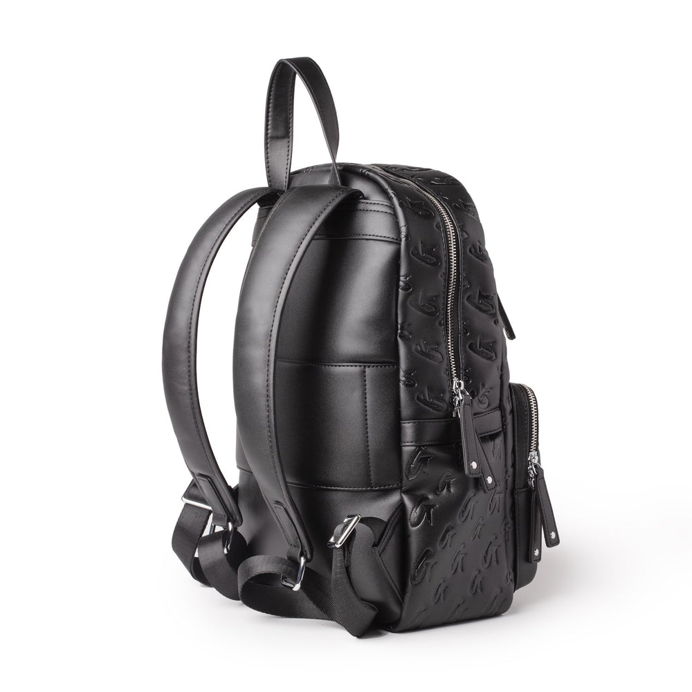 Affordable Luxury Monogram Unisex Backpack in Matte Black