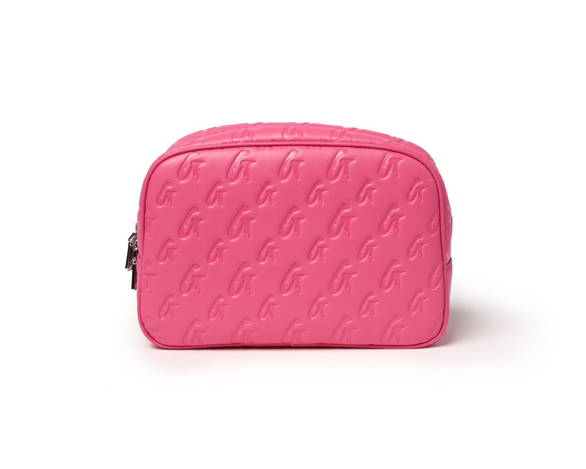 MONOGRAM TOILETRY SET - HOT PINK